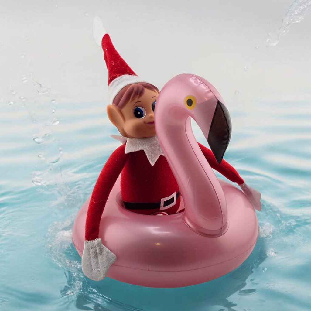 Inflatable Flamingo Pool Float for Elf