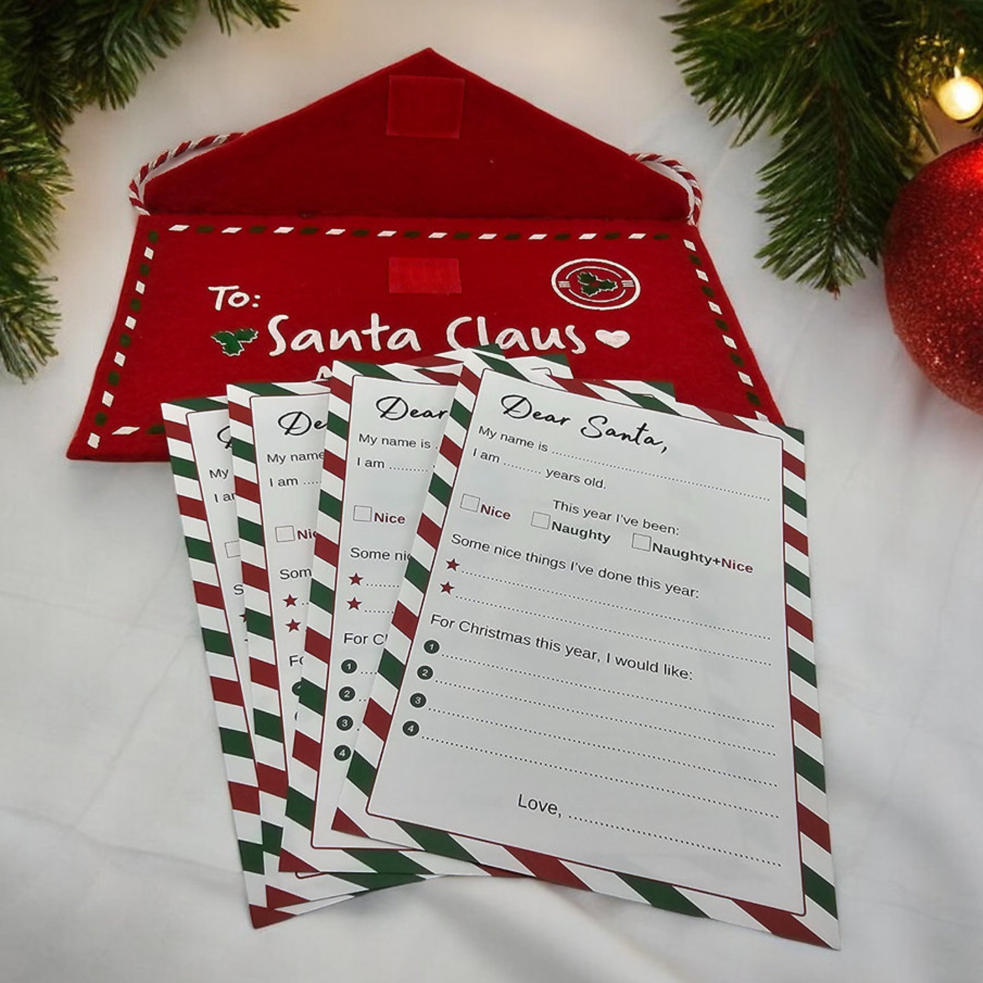 Large Felt Hanging Letter to Santa Envelope
