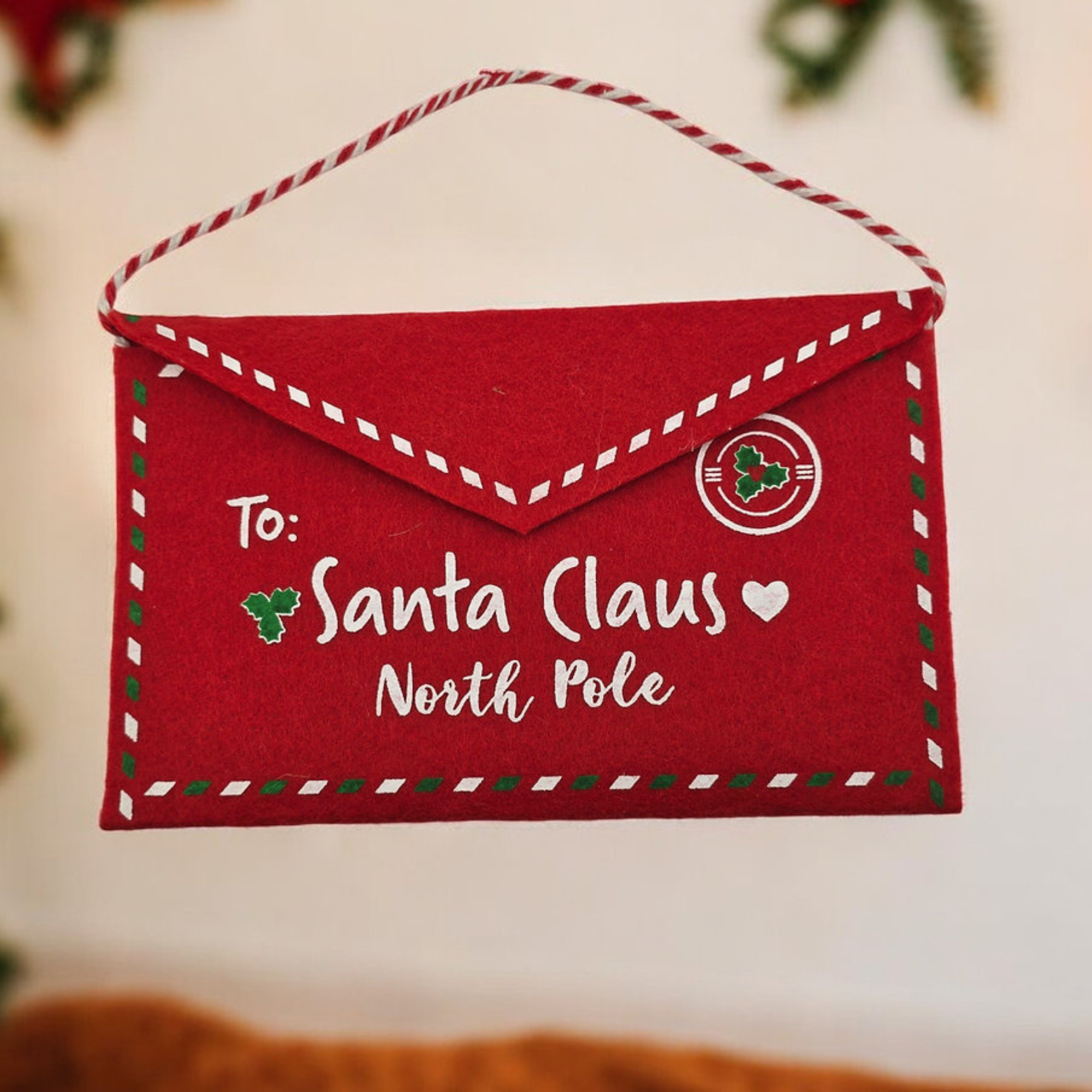 Large Felt Hanging Letter to Santa Envelope