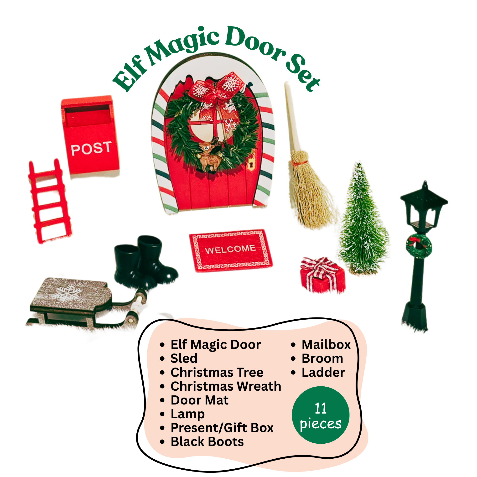 11-Piece Elf Magic Door Accessory Set