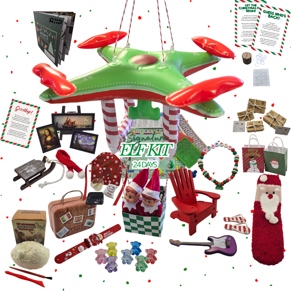 2026 Christmas elf kit 24-day box with daily wrapped surprises