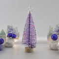 7.5" Mini Purple Christmas Tree with Star Topper & Optional LED Lights