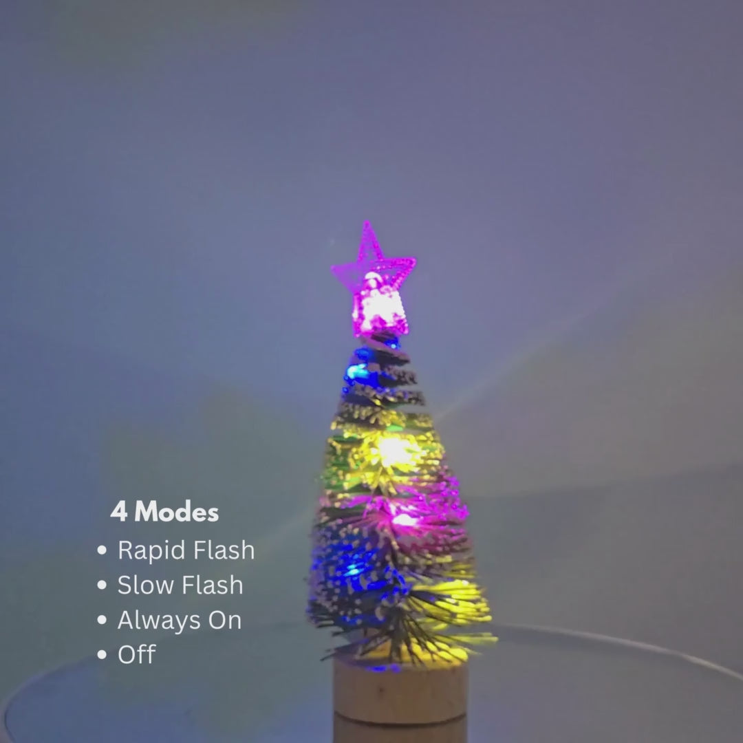 5.5" Mini Christmas Tree with Optional LED Lights
