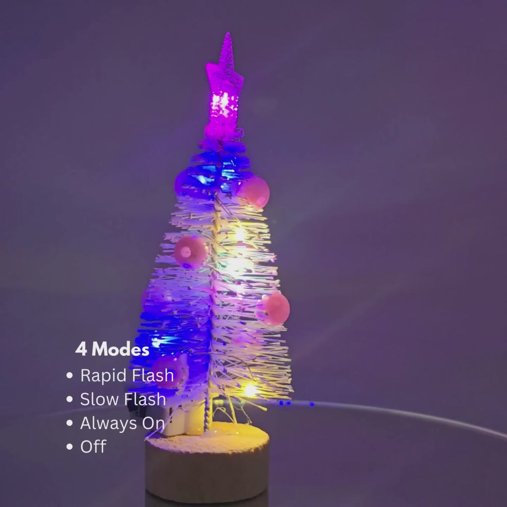 5.5" Mini Christmas Tree with Optional LED Lights