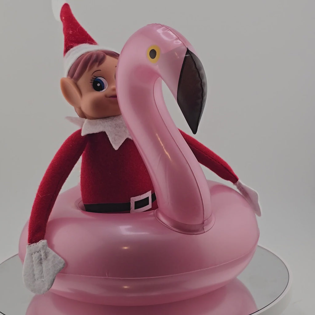 Inflatable Flamingo Pool Float for Elf